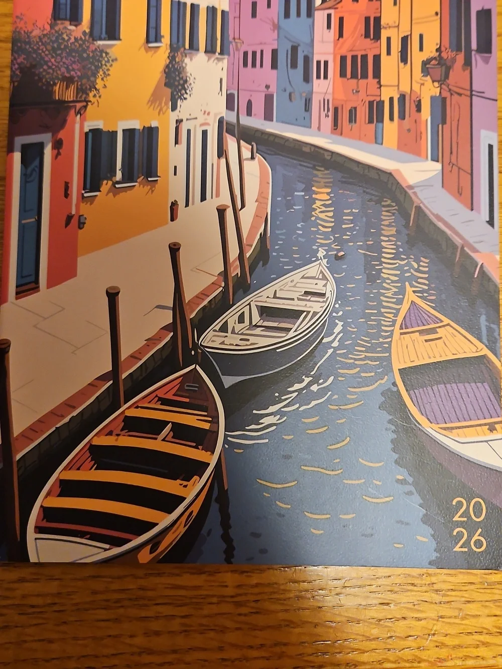 Decorative Canal Boats 2026 Planner - Multicolor Cover
